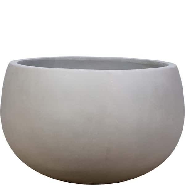 Unbranded 21 in. Light Grey Fiberstone Mighty Lite Egg Planter