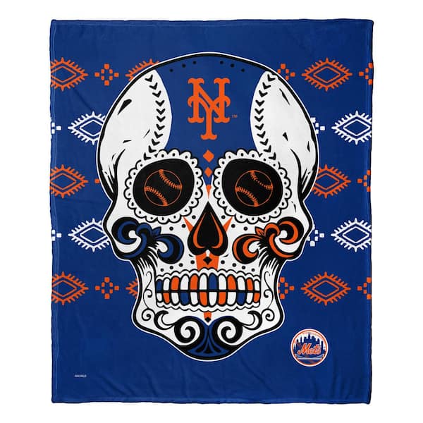 THE NORTHWEST GROUP MLB New York Mets Candy Skull Silk Touch Throw Blanket