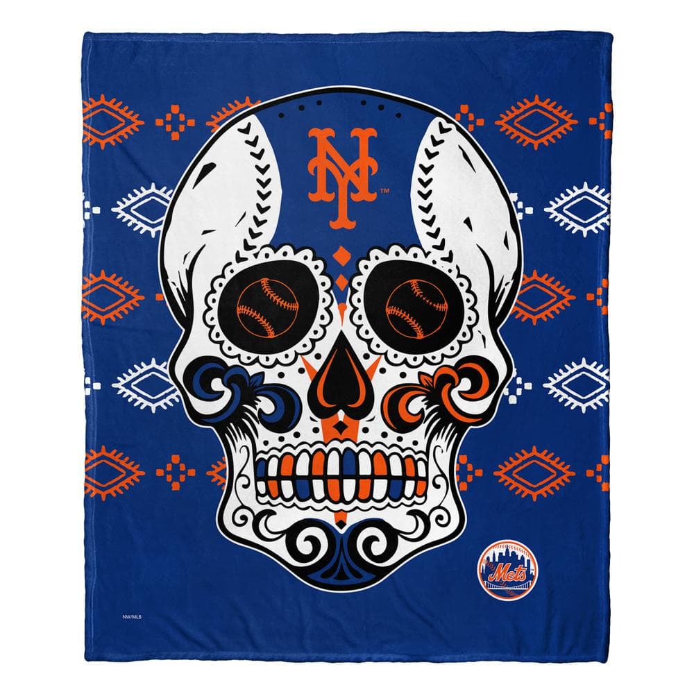 MLB New York Mets Candy Skull Silk Touch Throw Blanket
