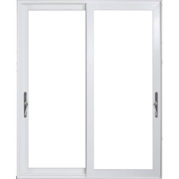 JELD-WEN V4500 Multi-Slide 60 in. x 80 in. White Right-Hand Low-E Vinyl Double Prehung Patio Door