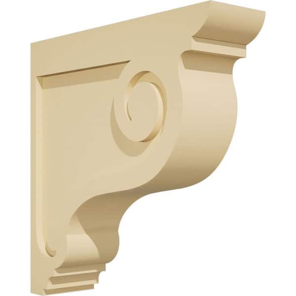 Ekena Millwork Standard Scroll 3 in. W x 12 in. H x 12 in. D Signature Urethane Polyurethane Corbel