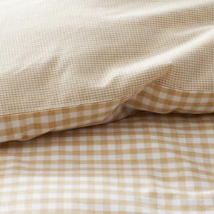 Company Cotton Gingham Yarn-Dyed Melange Plaid Cotton Percale Duvet Cover