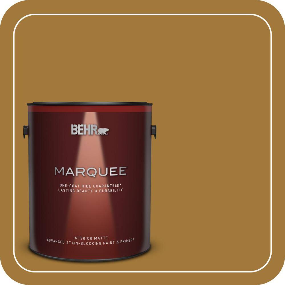 1 gal. #320D-7 Victorian Gold Matte Interior Paint & Primer price history on PriceWatchPro