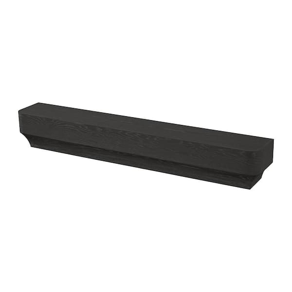 Forma Sable Stain 60 in. Wood Fireplace Cap-Shelf Mantel
