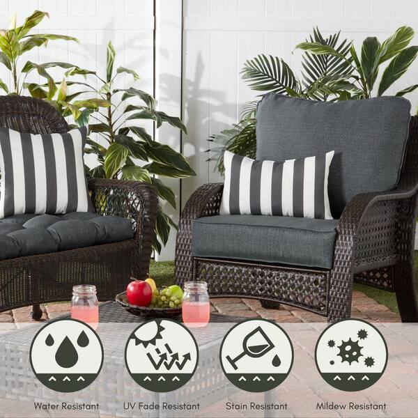 Greendale Home Fashions 25 in. x 47 in. 2-Piece Deep Seating Outdoor Lounge Chair  Cushion Set in Breeze Floral OC7820-BREEZE - The Home Depot