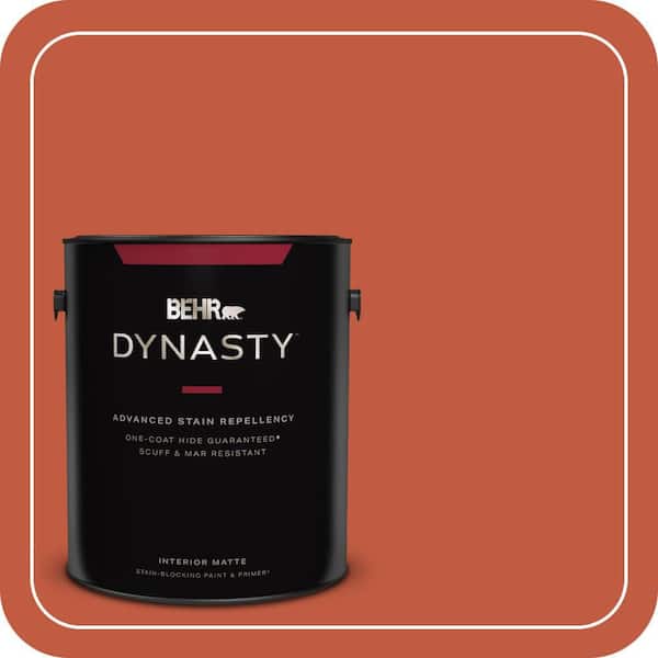 BEHR DYNASTY 1 gal. #M180-7 Deep Fire Matte Interior Stain-Blocking Paint & Primer