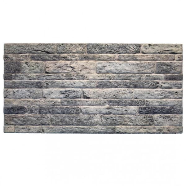 Dundee Deco Falkirk Uffcott 4/5 in. x 3-1/4 ft. x 1-3/5 ft. Light Grey Faux Brick Styrofoam 3D Decorative Wall Panel (5-Pack)