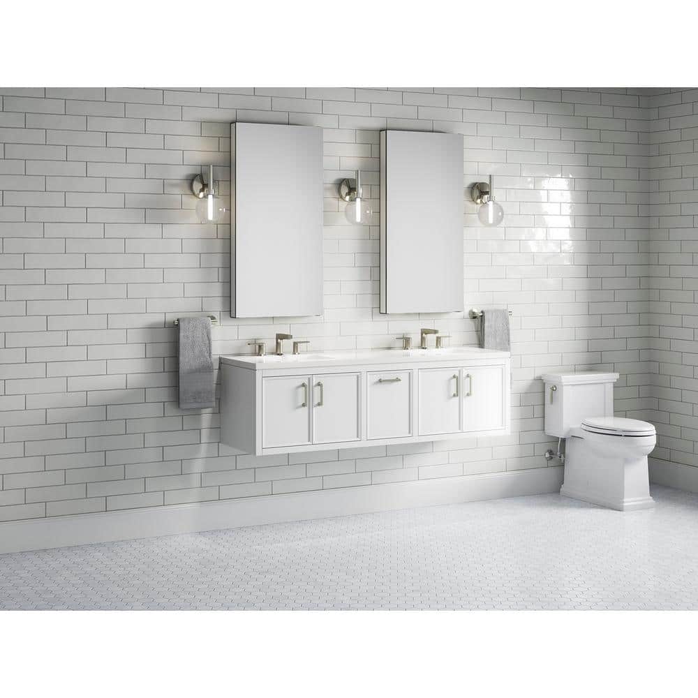 Winnow 60-Inch White Double Sink Bathroom Vanity Set