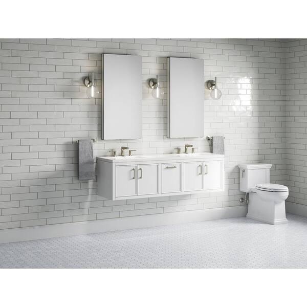 KOHLER Winnow 60.13in. Double Sink Freestanding White Bath Vanity with White Quartz Top Assembled