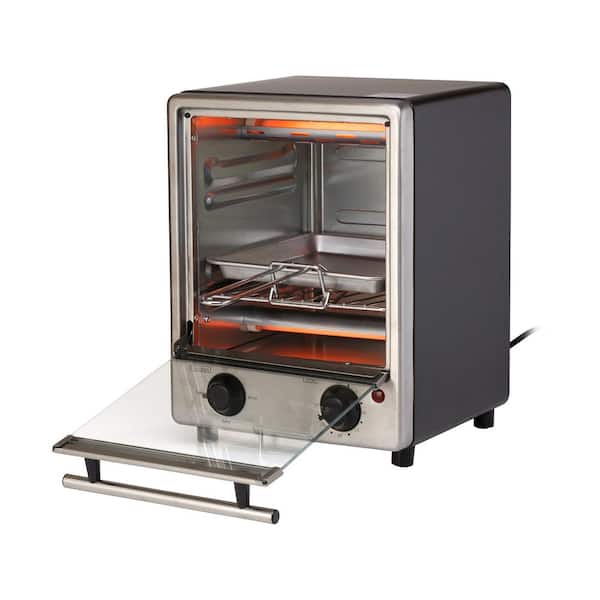 https://images.thdstatic.com/productImages/2c56a65a-c205-4586-a866-e994b8345e19/svn/stainless-steel-front-with-black-cabinet-courant-toaster-ovens-to1235k-e1_600.jpg