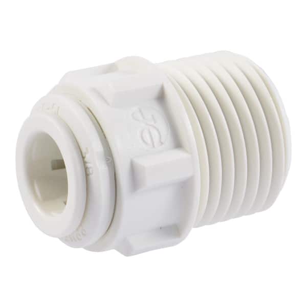 John Guest 3/8 in. O.D. Push-to-Connect x 1/2 in. MIP NPTF Polypropylene Adapter Fitting