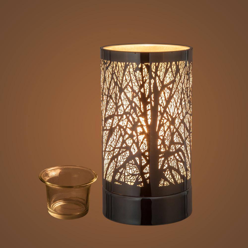 Silver Stainless Steel Touch Lamp Oil and Wax Warmer