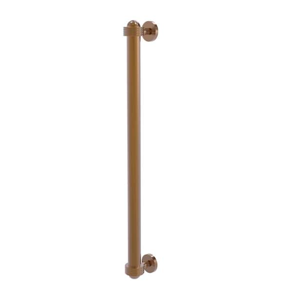 Allied Brass 18 in. Center-to-Center Refrigerator Pull with Groovy Aents in Brushed Bronze