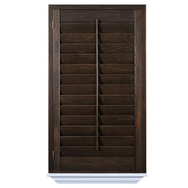 The Home Depot Installed Hardwood Stained Shutter