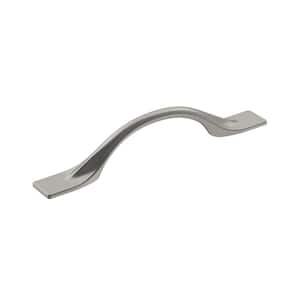 Uprise 3-3/4 in. (96mm) Modern Satin Nickel Arch Cabinet Pull