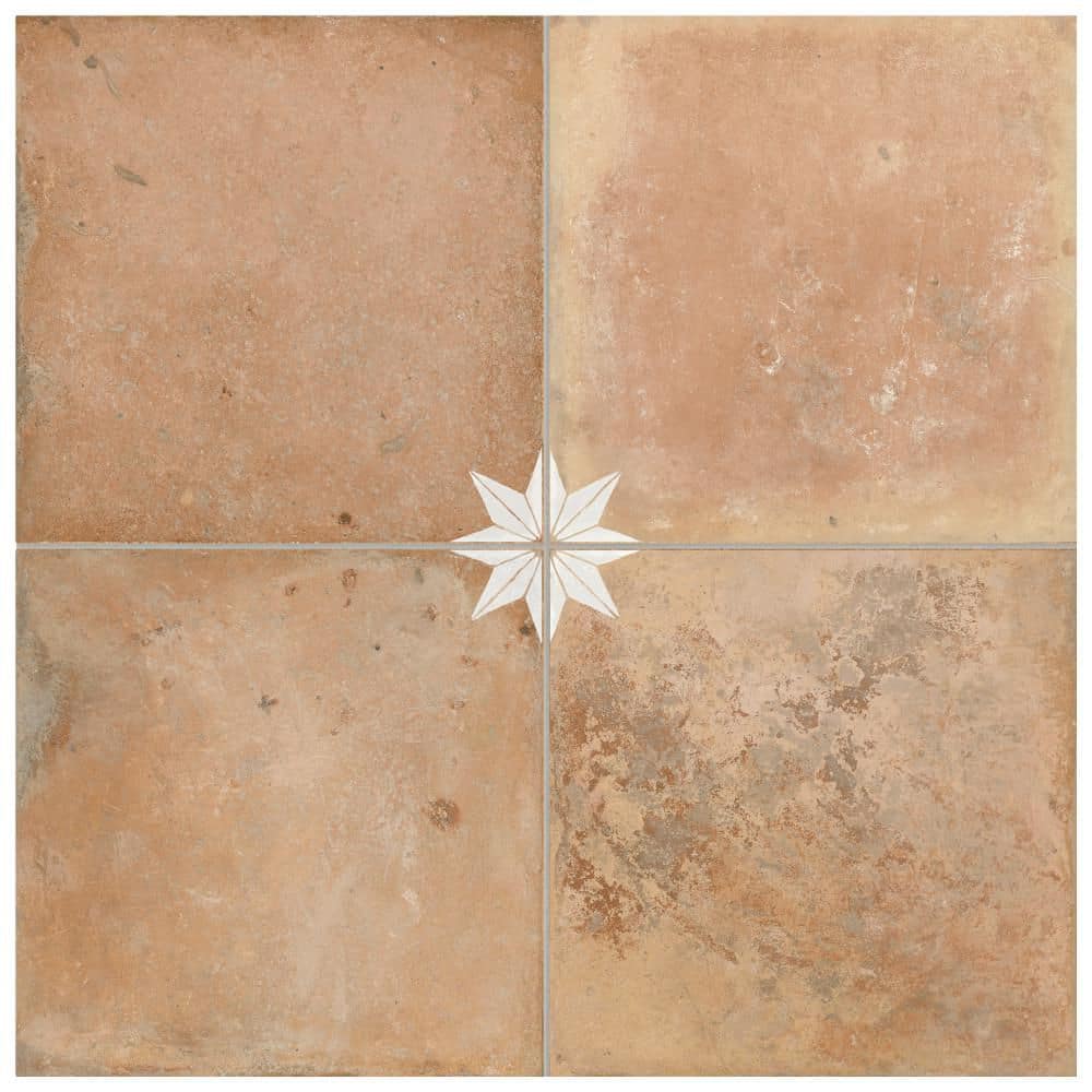 Kings Nonna with White Star 9 in. x 9 in. Porcelain Floor and Wall Take Home Tile Sample price history on PriceWatchPro