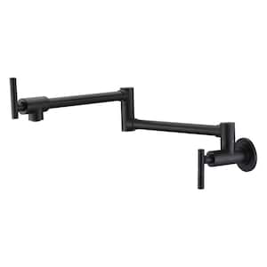 Contemporary Wall Mounted Pot Filler with Spot Resistant in Oil Rubbed Bronze