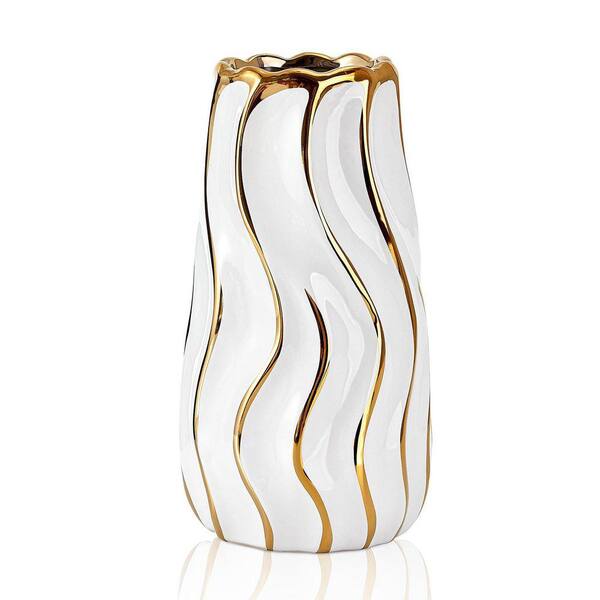 White Ceramic Vase, Vase for Home Decor, Decorative Flower Vase White Ceramic Vase, Vase for Home Decor, Decorative Flower Vase