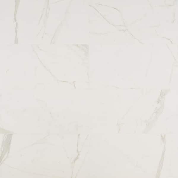 Stazzema Calacatta 12 in. x 24 in. x 10mm Polished Porcelain Floor and Wall Tile (7 pieces / 13.56 sq. ft. / box)