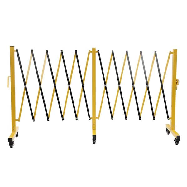 YIYIBYUS 137 in. W x 53 in. H Portable Foldable Metal Safety Barrier ...