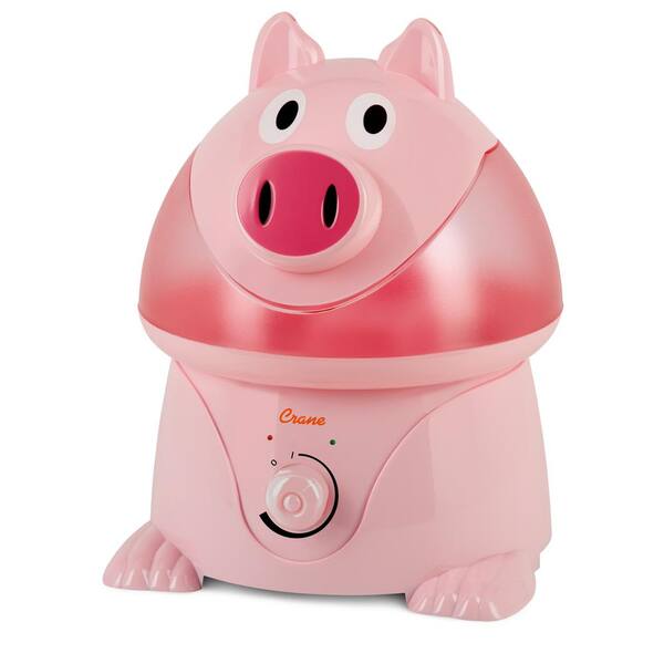 Crane 1 Gal. Adorable Ultrasonic Cool Mist Humidifier for Medium to Large Rooms up to 500 sq. ft. - Pig