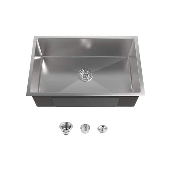 sachhin　1 Xzkai 26 in. Undermount Single Bowls Stainless Steel Kitchen