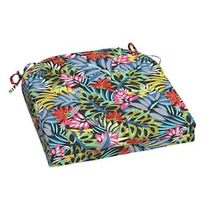 20 in x 20 in Contoured Outdoor Seat Cushion in Siesta Leaf