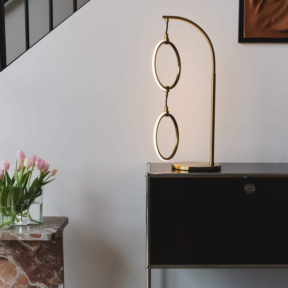 Nova LED Arc Table Lamp with Touch Dimmer for Kids' Nursery - White