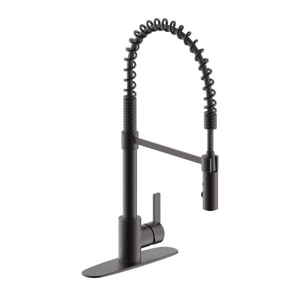 Fontaine by Italia Palais Royal Single Handle 1 or 3 Hole Pull-Out Sprayer Kitchen Spring Coil Faucet in Oil Rubbed Bronze