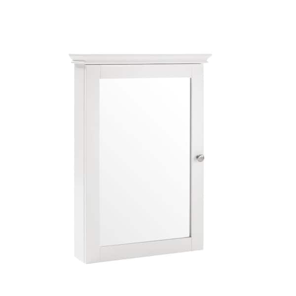 Lydia 19.25 in. W x 28 in. H x 5.25 in. D Surface Mount Medicine Cabinet in White