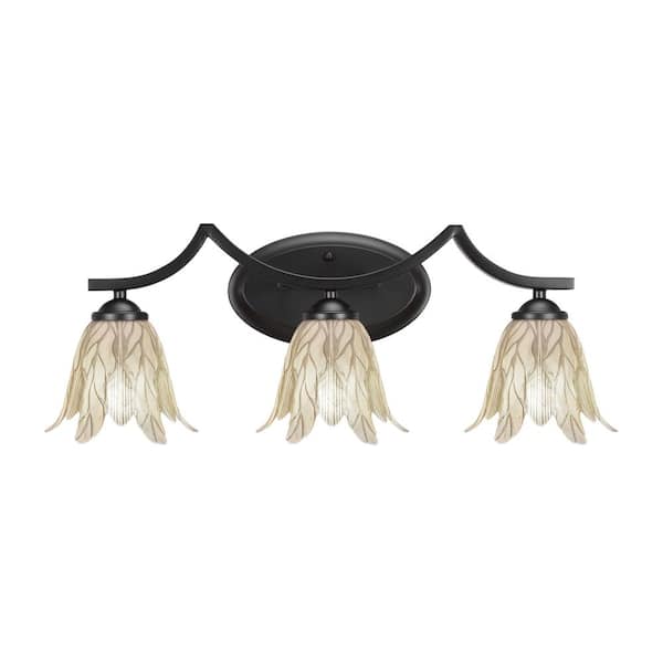 Unbranded Cleveland 23.75 in. 2-Light Matte Black Vanity Light