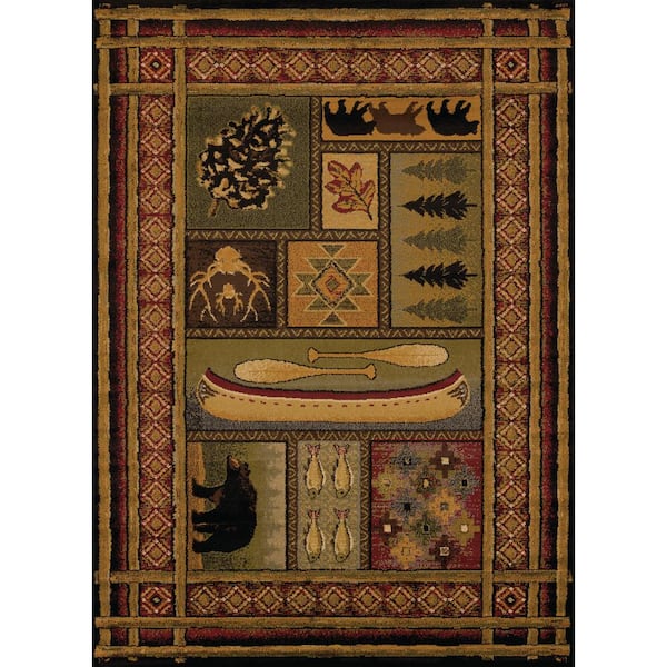 United Weavers Affinity Lodge Canvas Multi 1 ft. 10 in. x 3 ft. Accent Rug