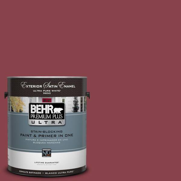 BEHR Premium Plus Ultra 1-Gal. #UL100-9 Bolero Satin Enamel Exterior Paint-DISCONTINUED