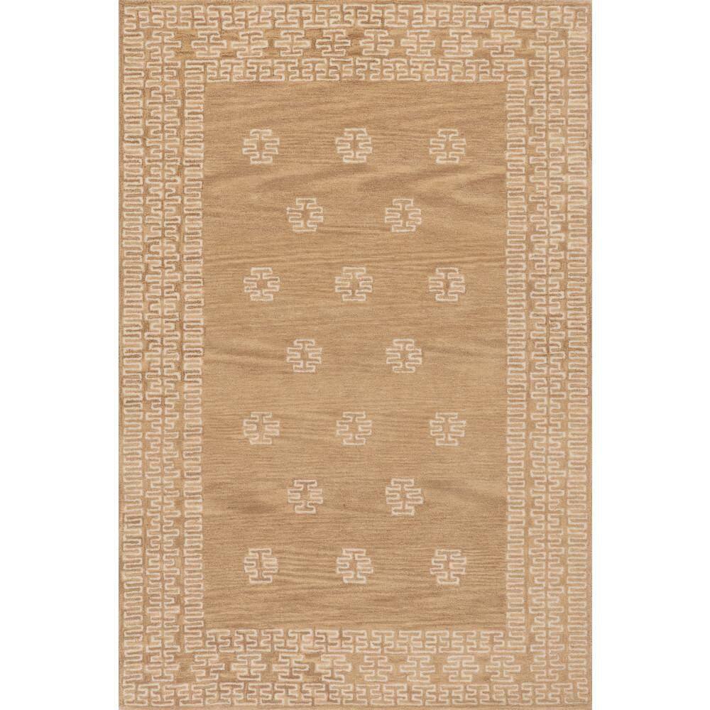 RUGS USA Arizona Southwestern Motif Wool Tan 4 ft. x 6 ft. Indoor Area ...