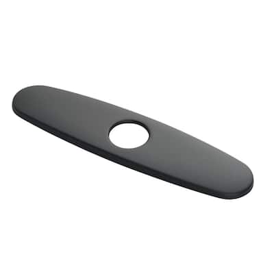 10 in. Kitchen Faucet Single Hole Deck Plate in Matte Black