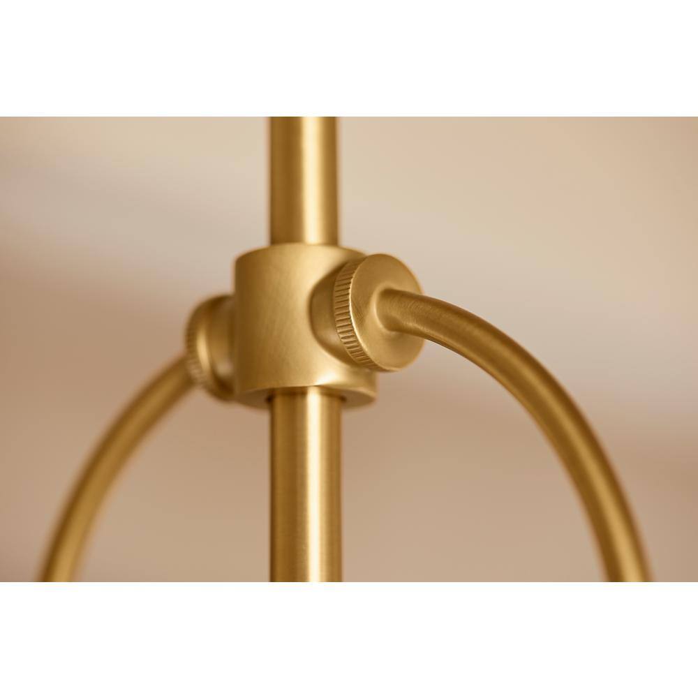 Kernen 18" Brushed Brass and Milk Glass Pendant Light