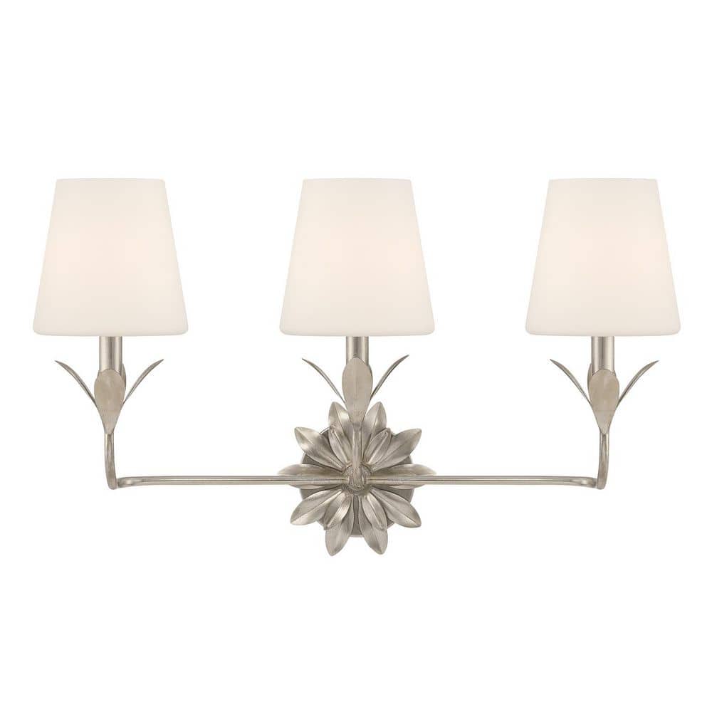 25 Broche 3 Light Antique Silver Bathroom Vanity price history on PriceWatchPro