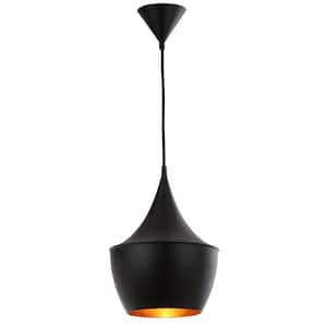 Larson 1-Light Black Empire Island Hanging Pendant Lighting