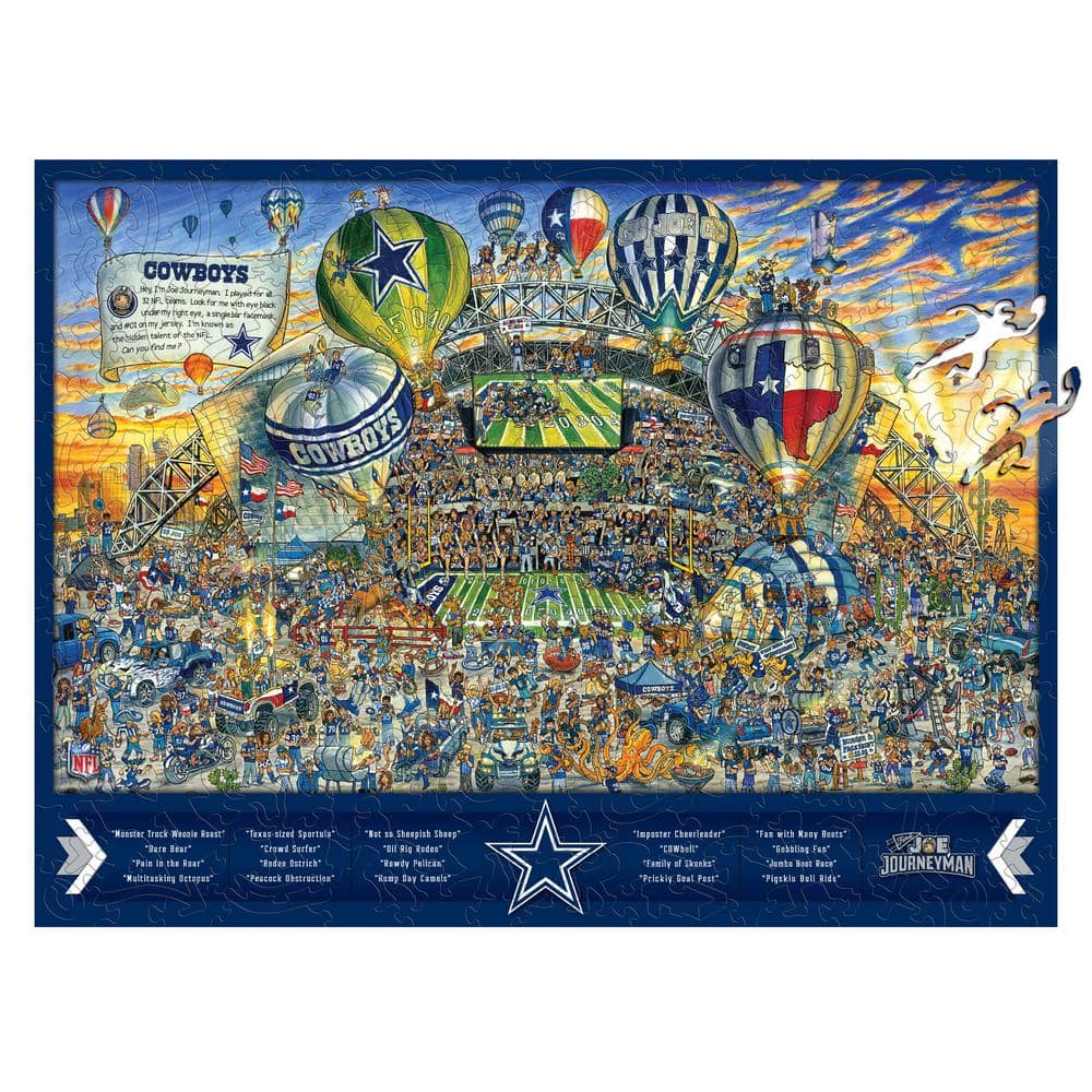 NFL Dallas Cowboys Wooden Joe Journeyman Puzzle - 333pc
