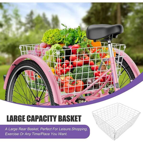 MOONCOOL 20 in. 7 Speed Adult Tricycle, 3 Wheel Cruiser Bike