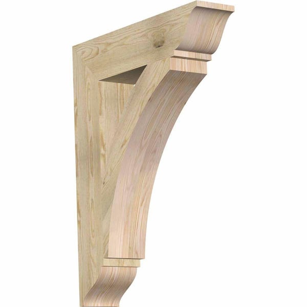 Ekena Millwork 6 in. x 36 in. x 28 in. Douglas Fir Thorton Traditional Rough Sawn Bracket