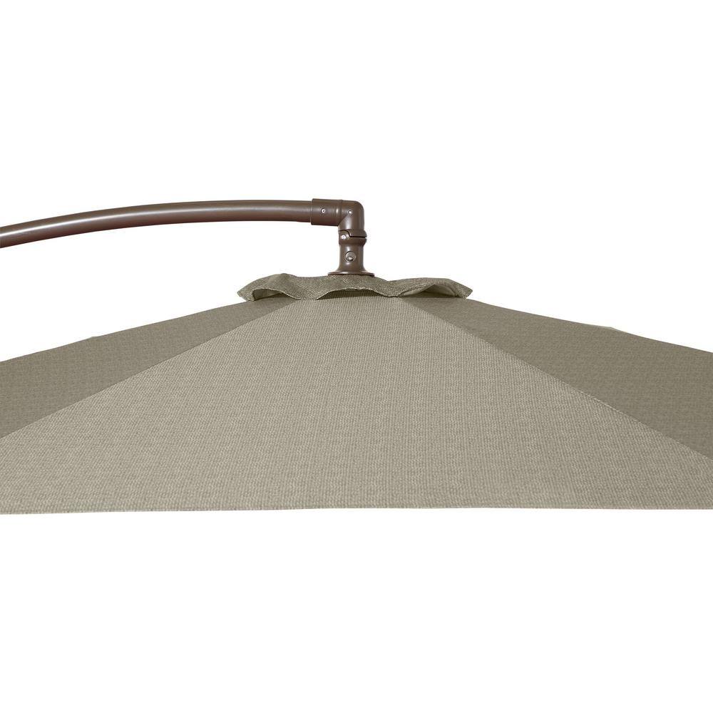 Moon Rock 10-Foot Cantilever Patio Umbrella with Gray Canopy