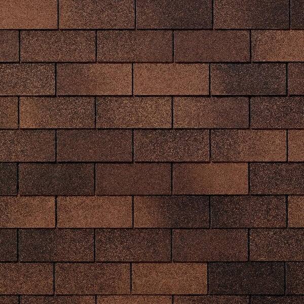 Rust Color Shingles Tamko Elite Glass-Seal Rustic Hickory 3-Tab Roofing Shingles (33.31 sq ...