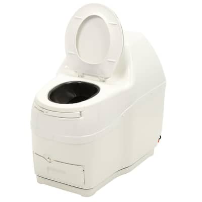Compact Electric Waterless Medium Capacity Self Contained Composting Toilet in White