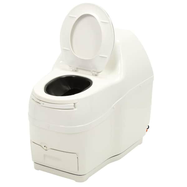 Sun-Mar Compact Electric Waterless Medium Capacity Self Contained Composting Toilet in White