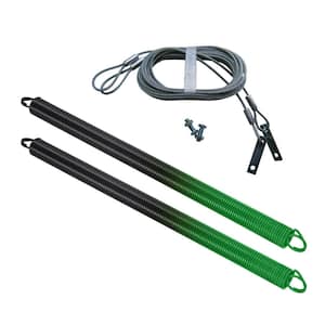 120 lbs. Green Garage Door Extension Spring with Safety Cables (2-Pack)