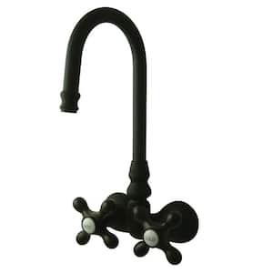 Vintage 2-Handle Wall-Mount Claw Foot Tub Faucet in Oil Rubbed Bronze