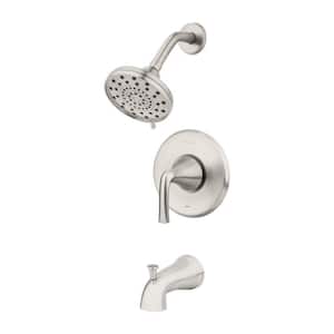 Ladera Single-Handle 3-Spray Tub and Shower Faucet in Spot Defense Brushed Nickel (Valve Included)