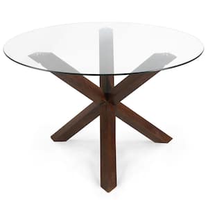 48 in. Kennedy Walnut Round Dining Table
