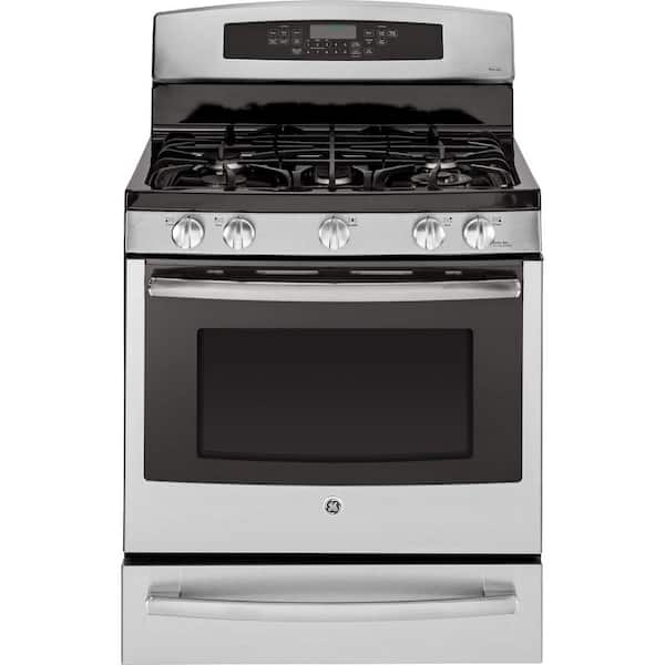 GE Profile 5.6 cu. ft. Dual Fuel Range with Self-Cleaning Convection Oven in Stainless Steel